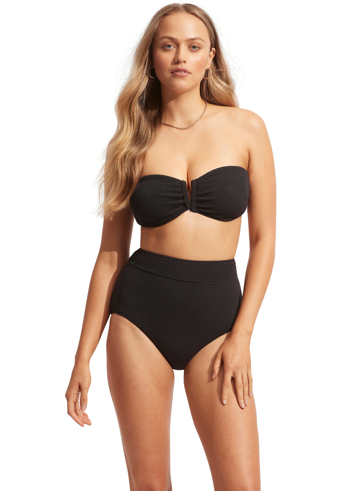 Sea Dive DD U Tube SWIM TOP SEAFOLLY 10 BLACK 