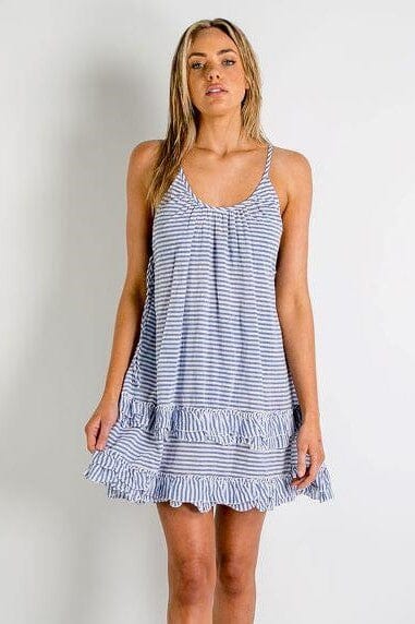 Summer Stripe Ruffle Hem Dress OVERSWIM SUNSEEKER 