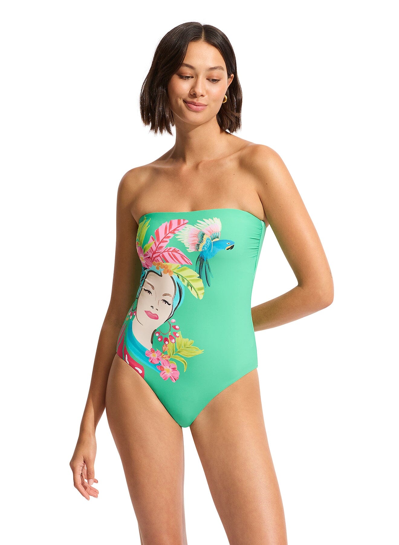 Tropica Bandeau One Piece SWIM 1PC SEAFOLLY 8 JADE 