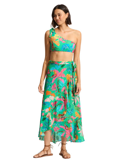 Tropica Wrap Skirt CLOTHING SEAFOLLY XS JADE